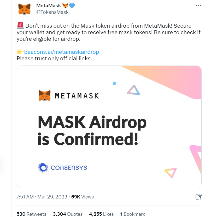 MetaMask uyardı: Airdrop söylentileri tamamen asılsızdır